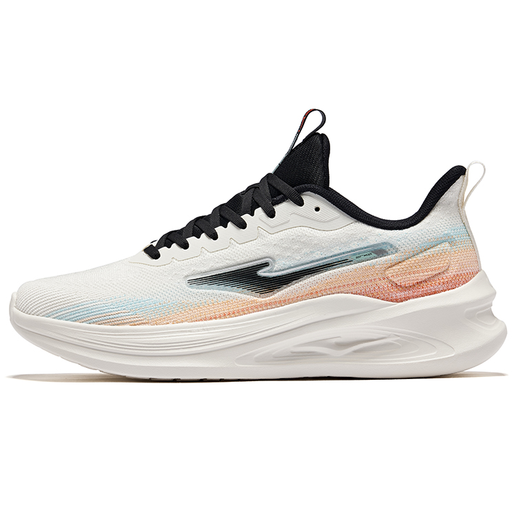 Erke Cushioning Abrasion Resistant Cushioning, Wear Resistant Low top Running Shoes Men’s Microcrystal White Jet Black