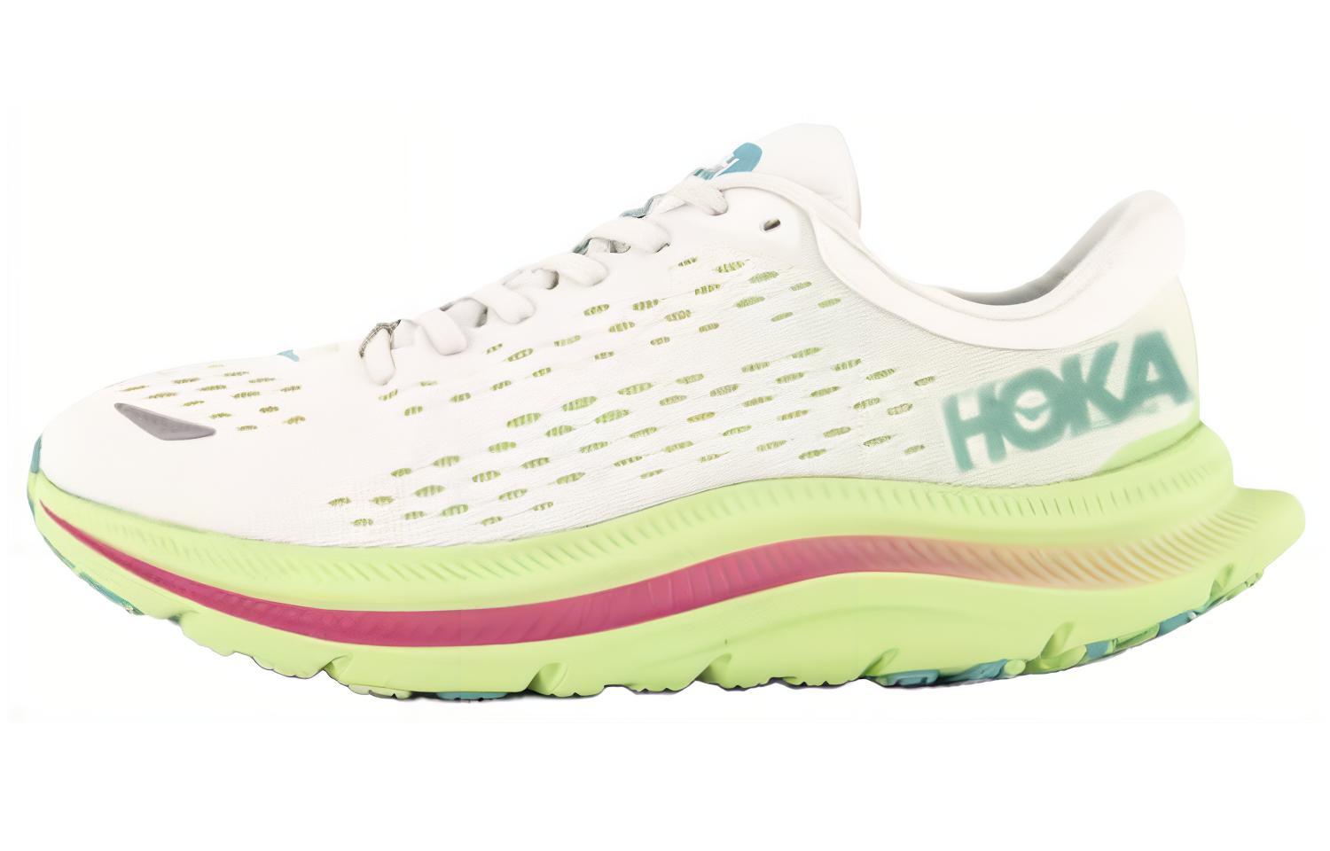 Женские кроссовки HOKA (бело-зеленые)