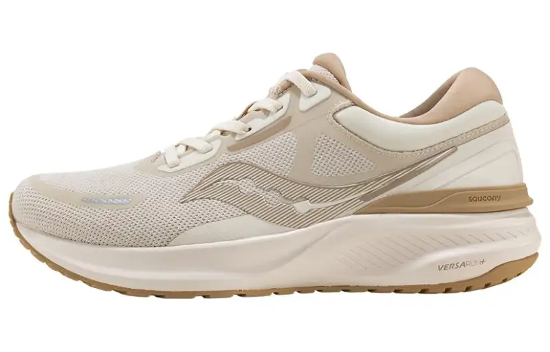 Saucony Cushioning Slip Resistant Abrasion Resistant Lightweight Low top Training Running Shoes Unisex Brown White