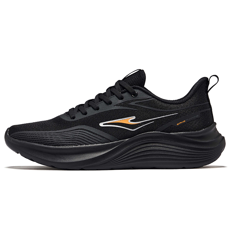 Erke Fabric Cushioning Lightweight Rebound Low top Running Shoes Men’s Jet Black
