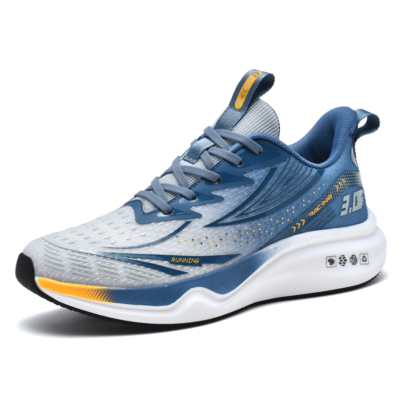 BIANSULONG Slip Resistant And Abrasion Resistant Coverage Low top Running Shoes Men’s Gray Blue
