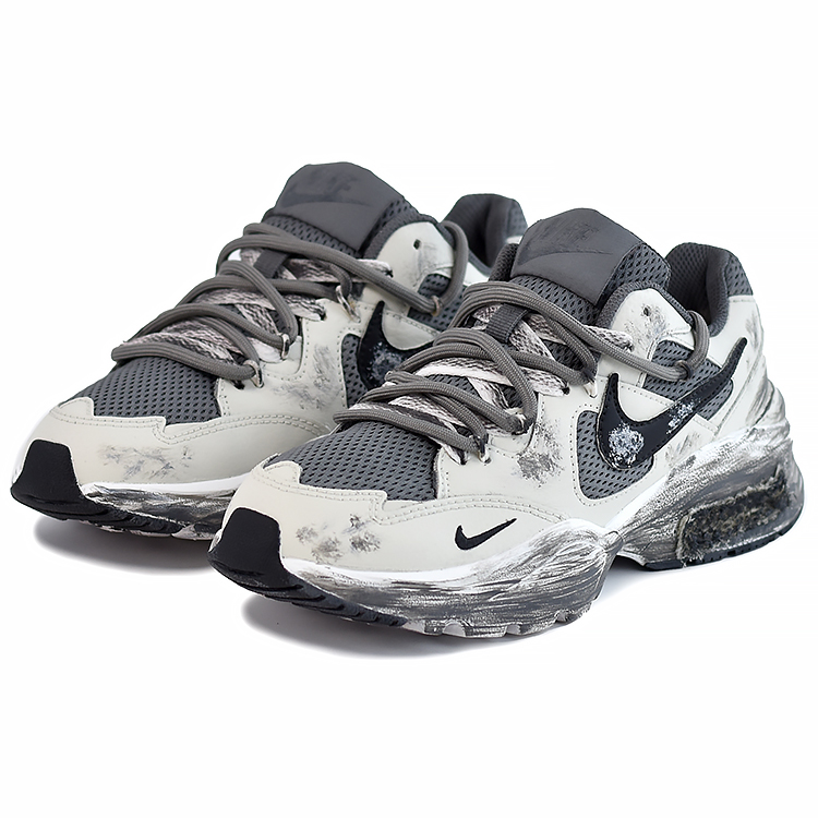 Nike Air Max Fusion Abrasion Resistant Low top Running Shoes Men’s White Gray