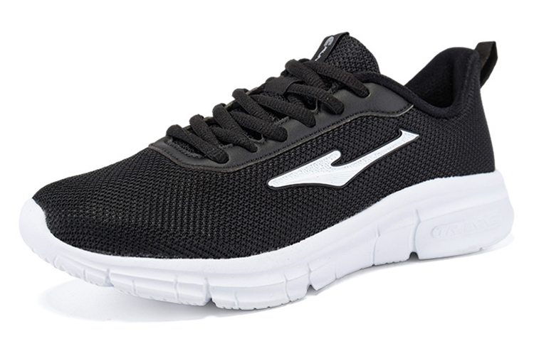 Erke Cushioning Slip Resistant Abrasion Resistant Breathable Low top Running Shoes Women’s Black White