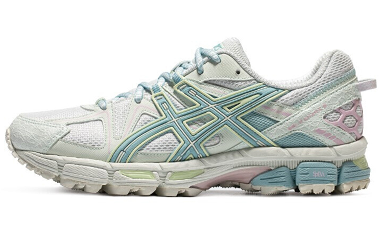 ASICS Gel-Kahana 8 retro sports fabric synthetic leather wear-resistant breathable and lightweight low-top running shoes women's blue