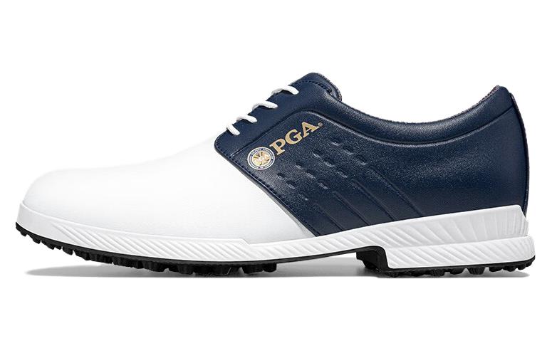 PGA Abrasion Resistant Slip Resistant Low top Golf Shoes Men’s White Navy Blue