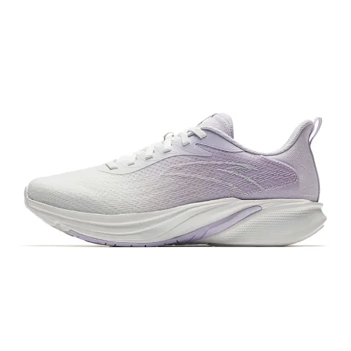 Anta Cloud Trail Fabric Cushioning Breathable Low top Casual Sprint Running Shoes Women's White Purple
