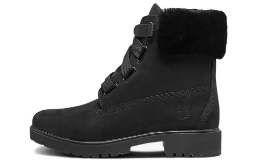 Timberland Jayne 6 Inch Waterproof Convenience Boots 'Black Nubuck With Fur' Women's