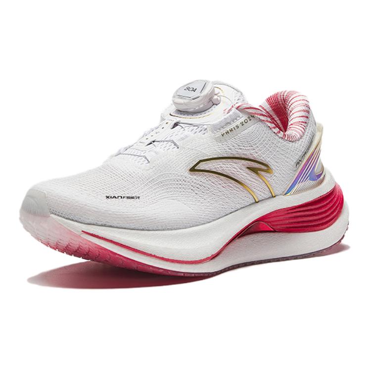 Anta Champion 3PRO Cushioning, Wear Resistant Low top Running Shoes Women’s White Red Gold