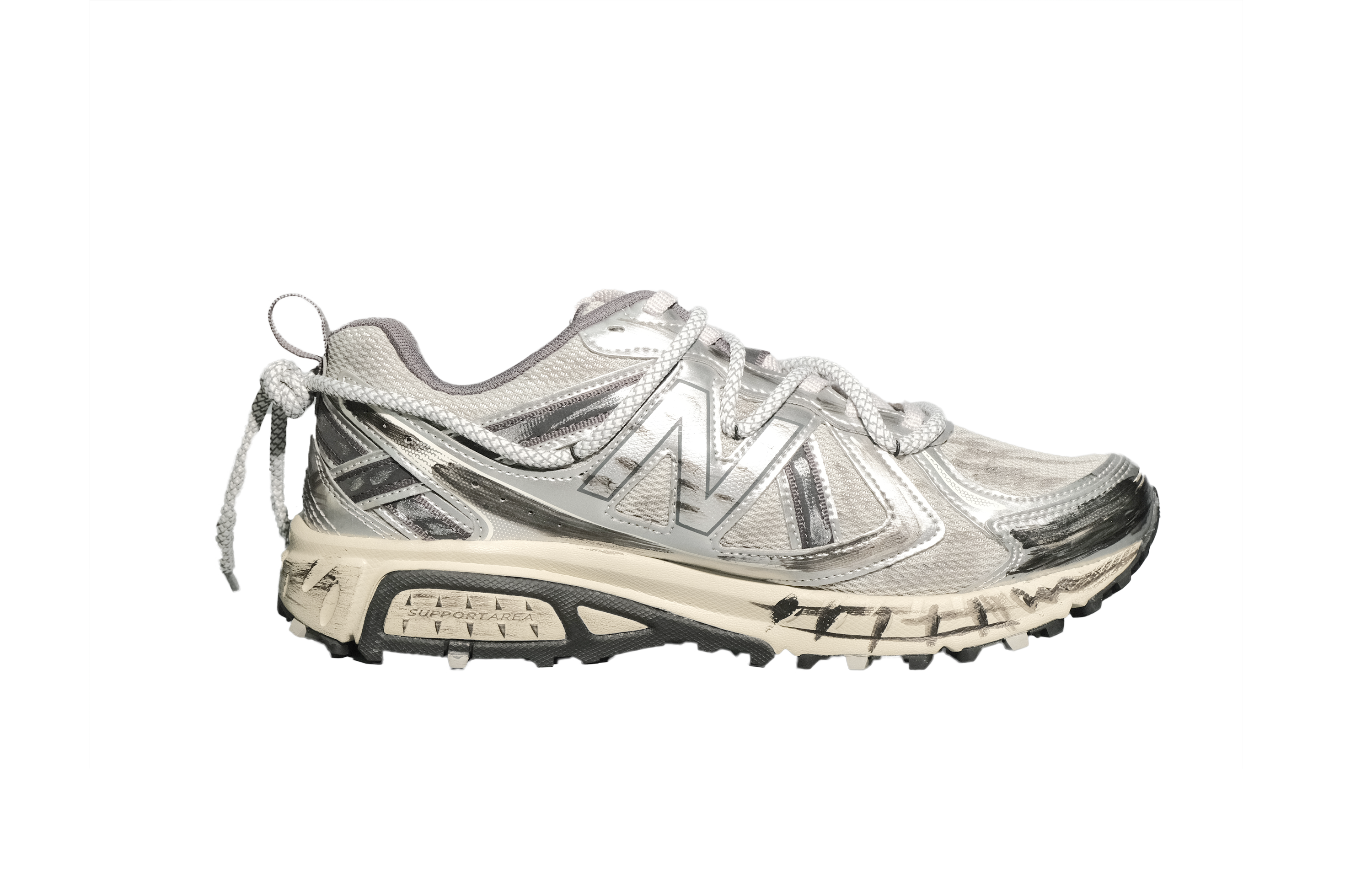 New Balance NB 410 V5 Abrasion Resistant Low top Running Shoes Unisex Silver