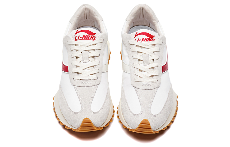 LI NING 1990 Classic Collection Cushioning, Wear Resistant Low top Running Shoes Men’s Red White