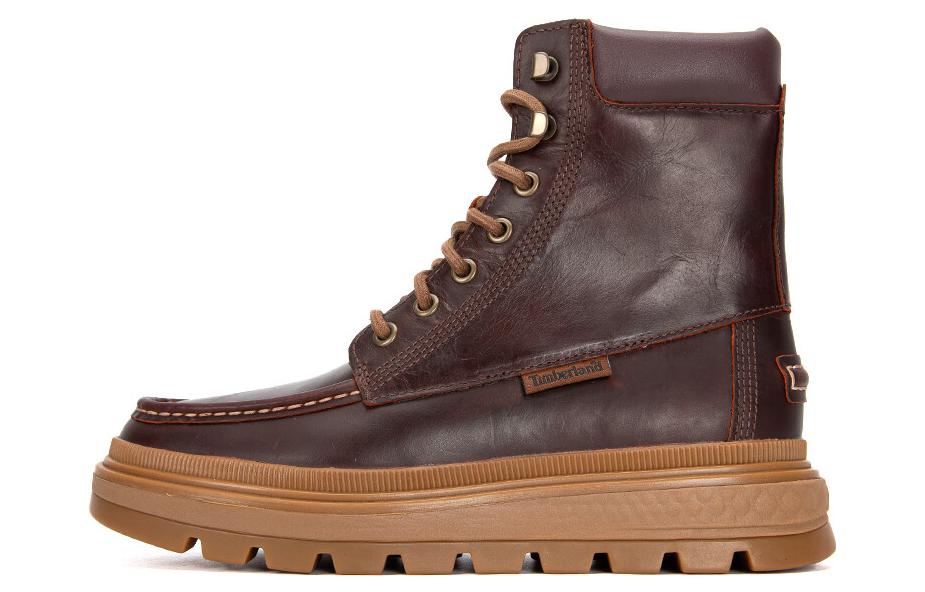Женские ботинки Timberland (красно-коричневые)