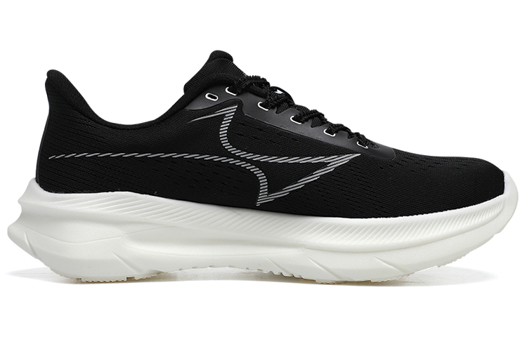 HEALTH Flowing Shadow Comfortable Cushioning Slip Resistant Breathable Low top Running Shoes Unisex Black