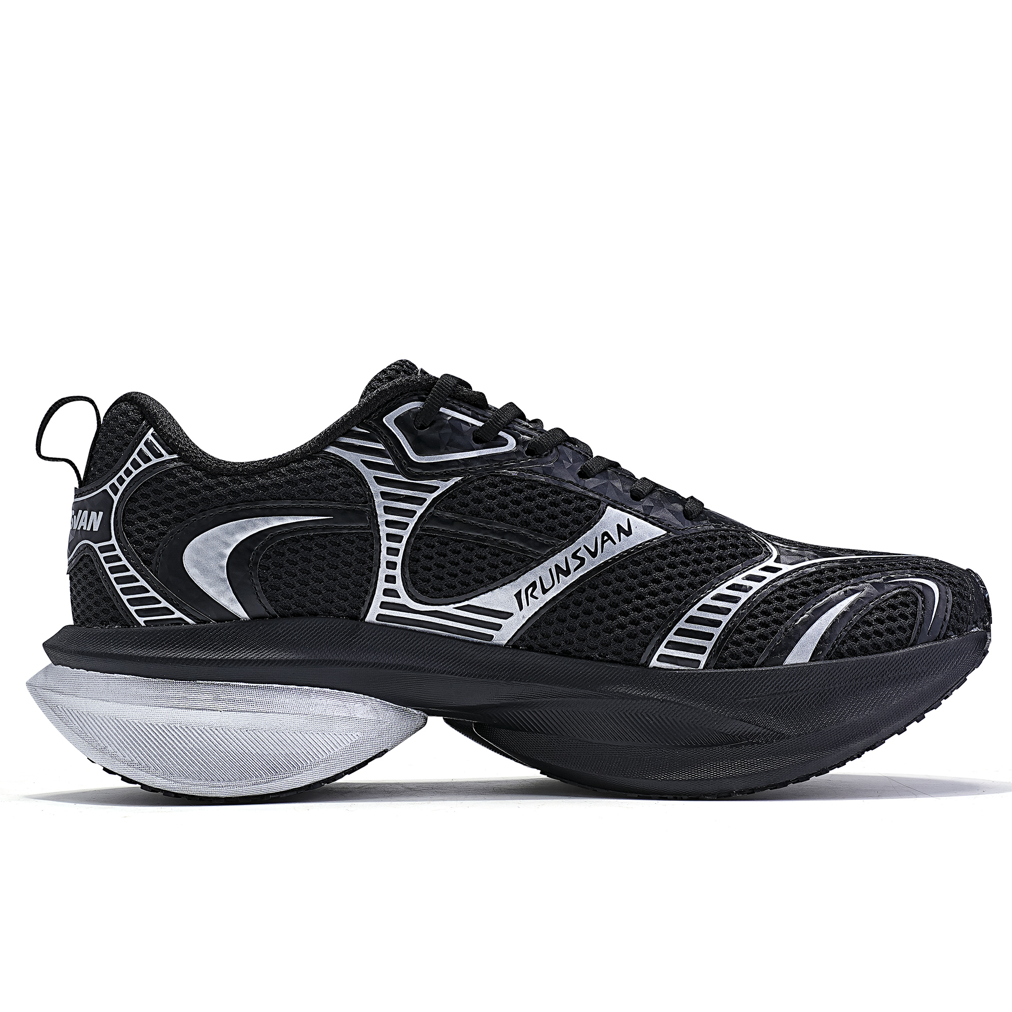 IRUNSVAN Low top Running Shoes Unisex Gothic Silver