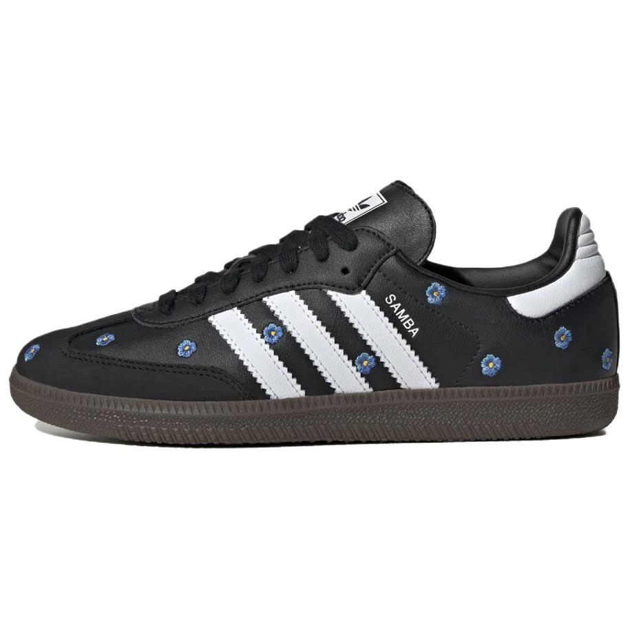 Женские кроссовки adidas originals SAMBA OG (черно-бело-синие)