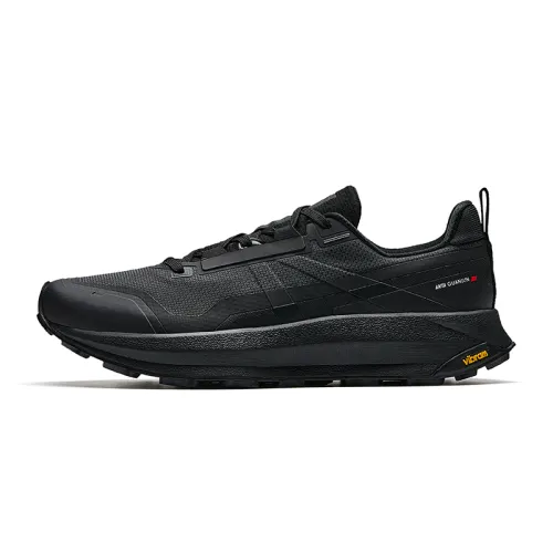 Anta Slip Resistant Abrasion Resistant Low top Outdoor Shoes Men's Basic Black