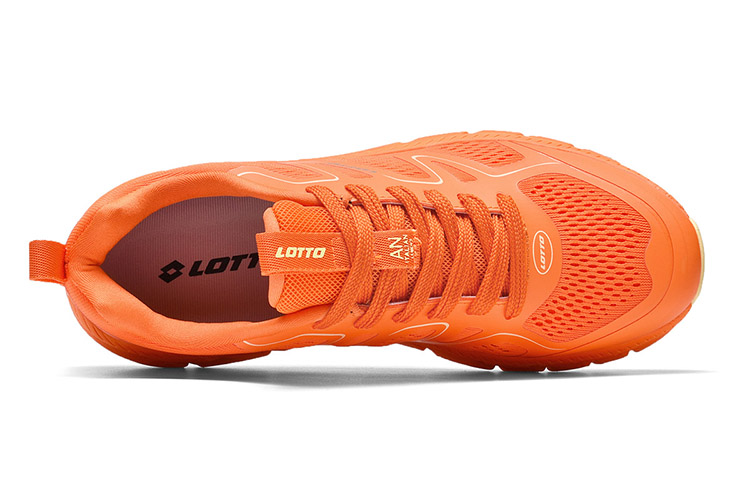 LOTTO Fabric Slip Resistant Low top Marathon Running Shoes Men’s Neon Orange/Neon Yellow