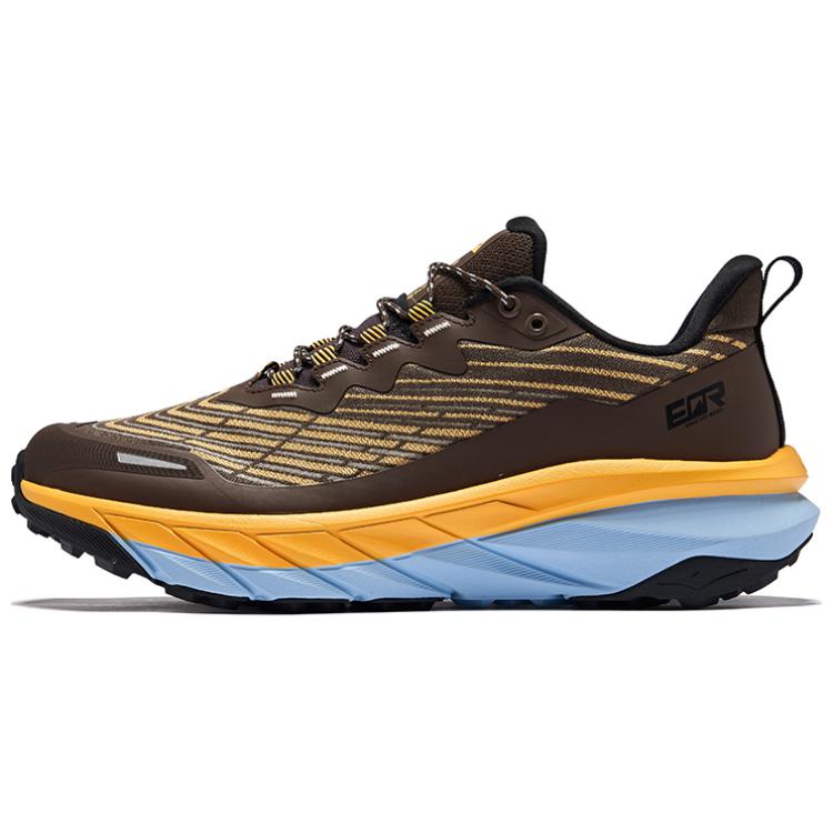 Erke Vertical Low top Running Shoes Men’s Dark Sandalwood Fluorescent Sweet Orange