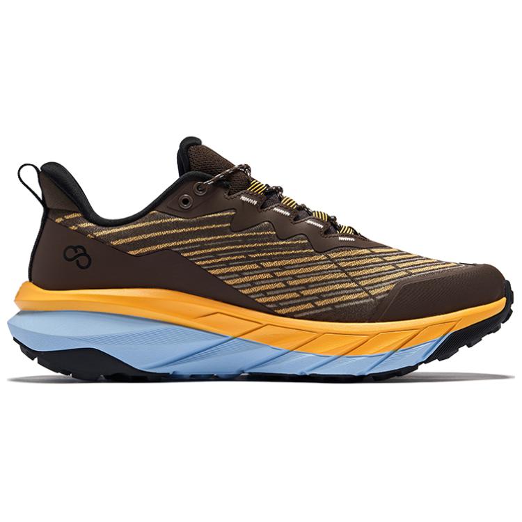 Erke Vertical Low top Running Shoes Men’s Dark Sandalwood Fluorescent Sweet Orange