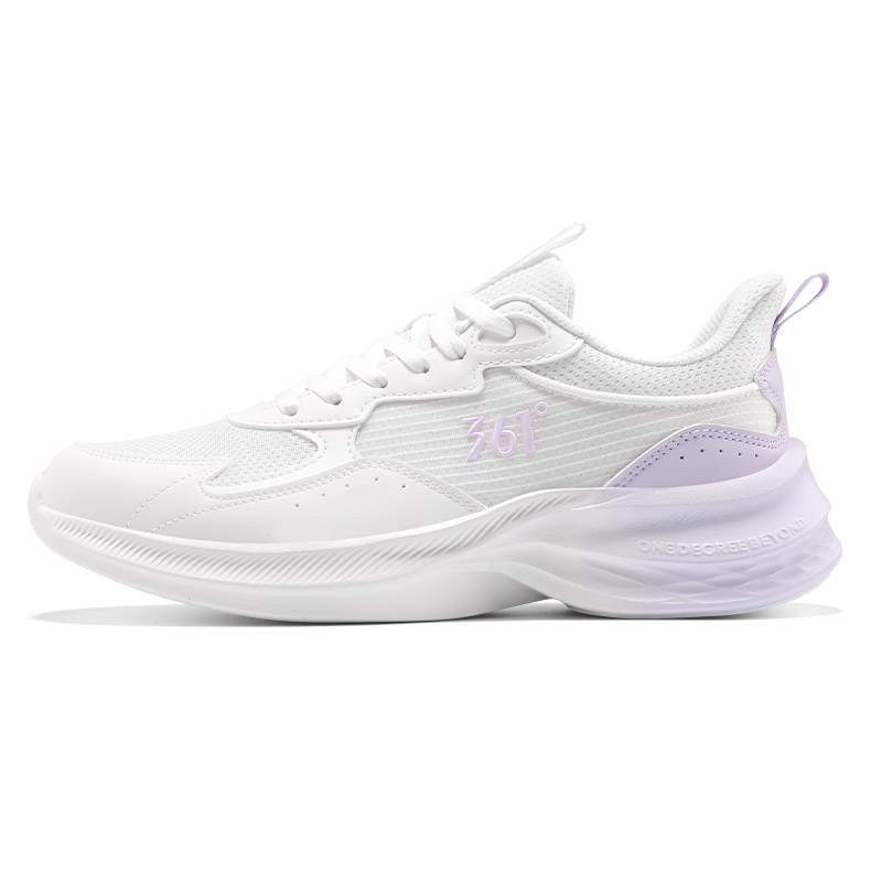 361° Cushioning Breathable Slip Resistant Low top Casual Running Shoes Women’s White Purple