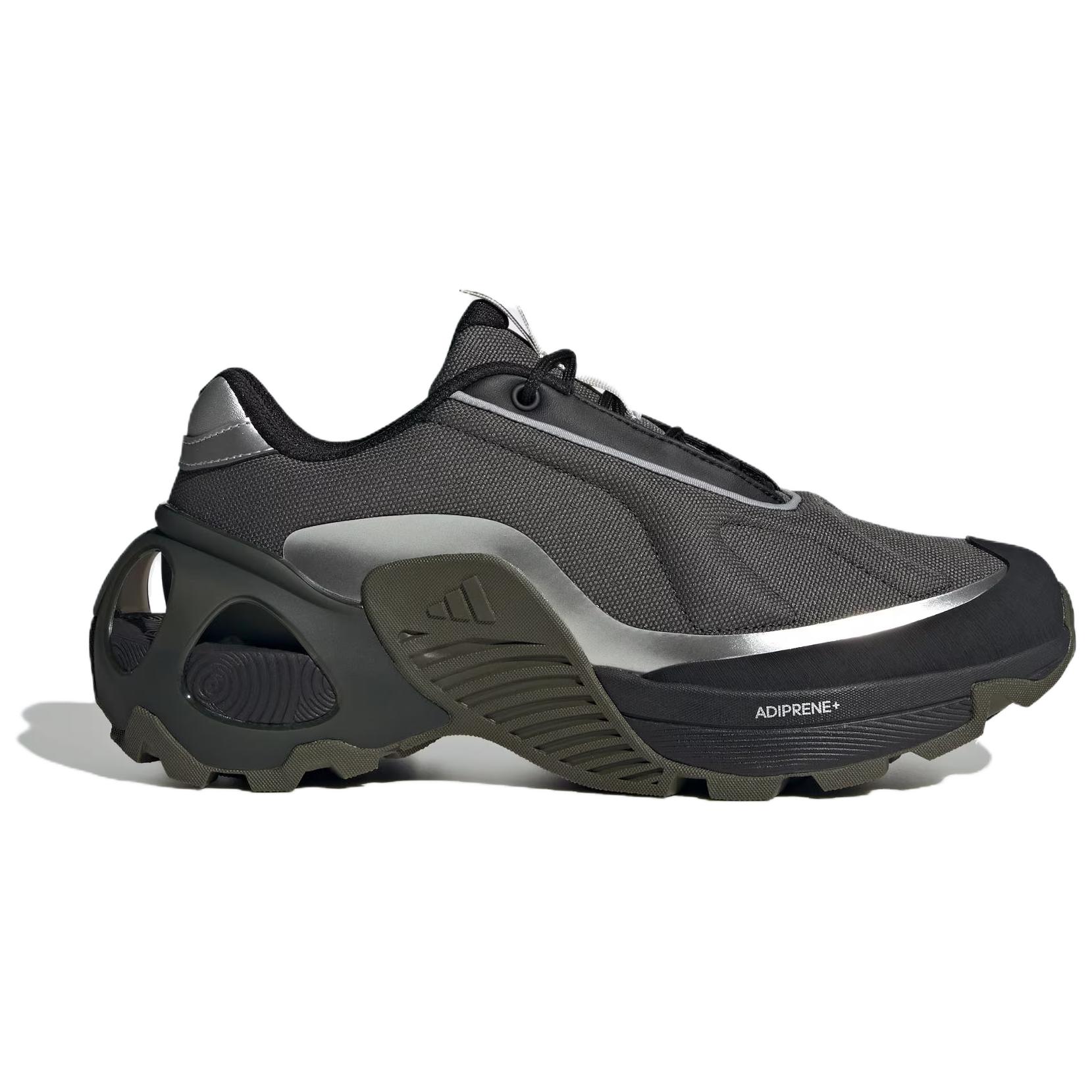 Adidas Edge Runner Slip Resistant Abrasion Resistant Low top Running Shoes Unisex Gray Black