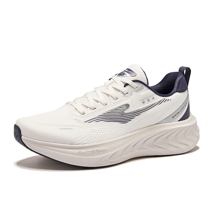 Erke Cushioning Rebound Low top Neutral Force Technology Sprint Running Shoes Men’s Microcrystal White Cosmic Blue