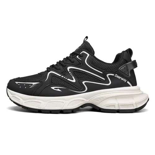 DEERWAY Abrasion Resistant, Breathable, Lightweight Low top Casual Shoes Chunky Sneakers Men's