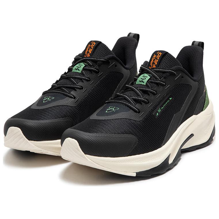 361° Yushan Breathable And Slip Resistant Low top Casual Running Shoes Men’s Black Beige