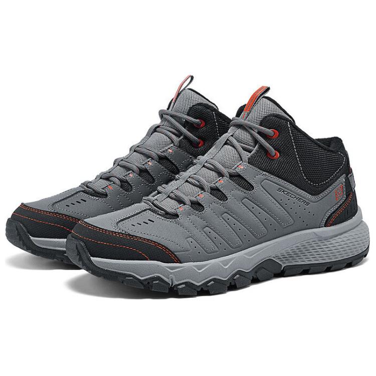 Skechers OUTDOOR MENS Comfortable Mid top Outdoor Shoes Men’s Gray Black