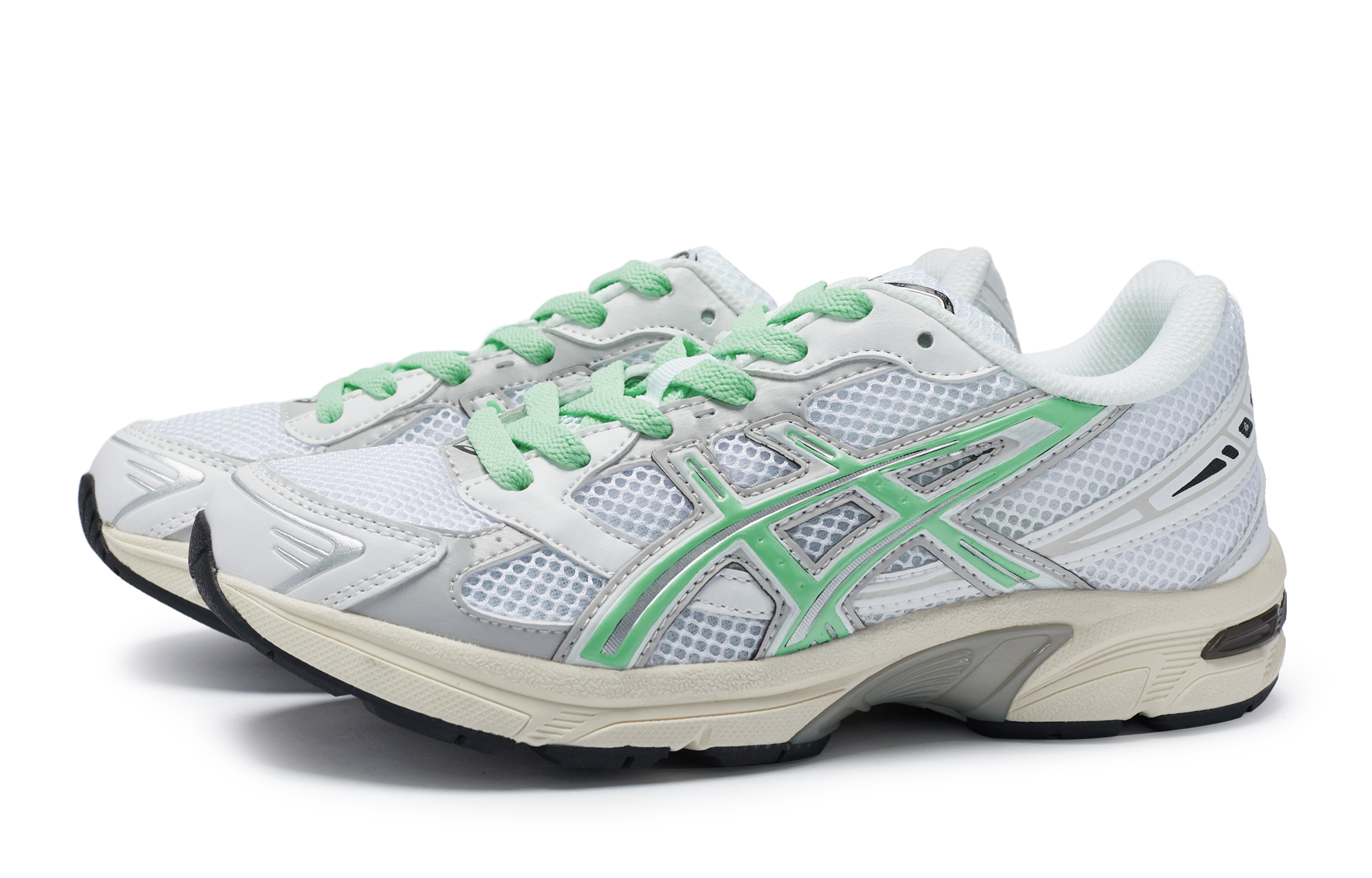 Asics Gel 1130 Cushioning Abrasion Resistant Low top Running Shoes Unisex White Gray Green