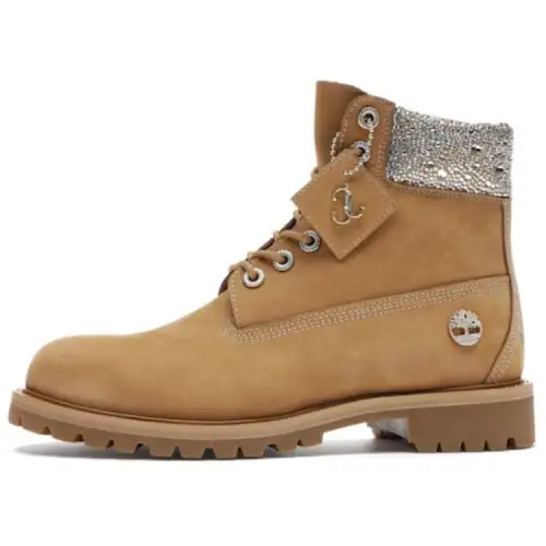 Timberland 6' Boot Jimmy Choo Premium Wheat Swarovski Crystal