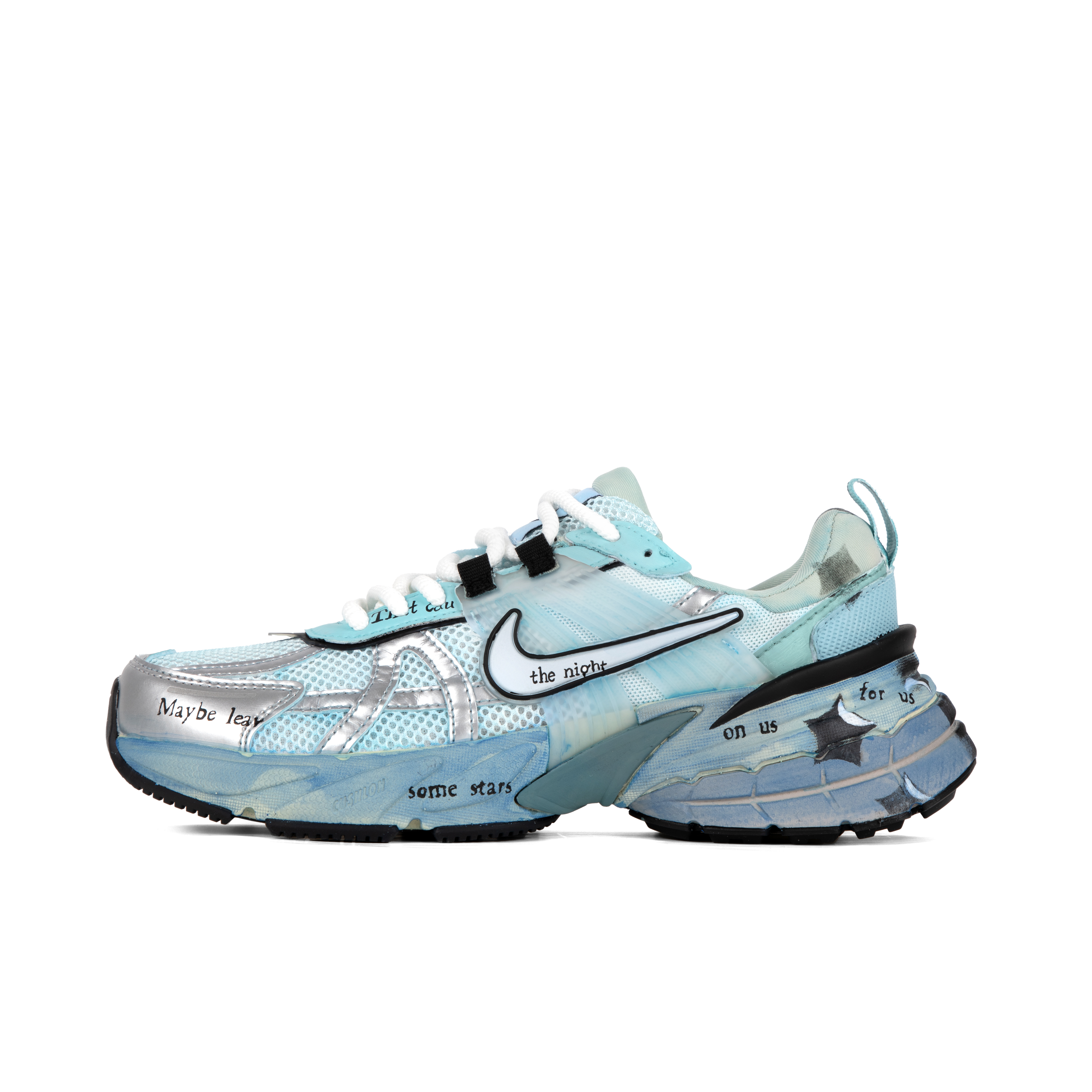 Nike V2K Run Slip Resistant Abrasion Resistant Low top Running Shoes Women’s Blue White