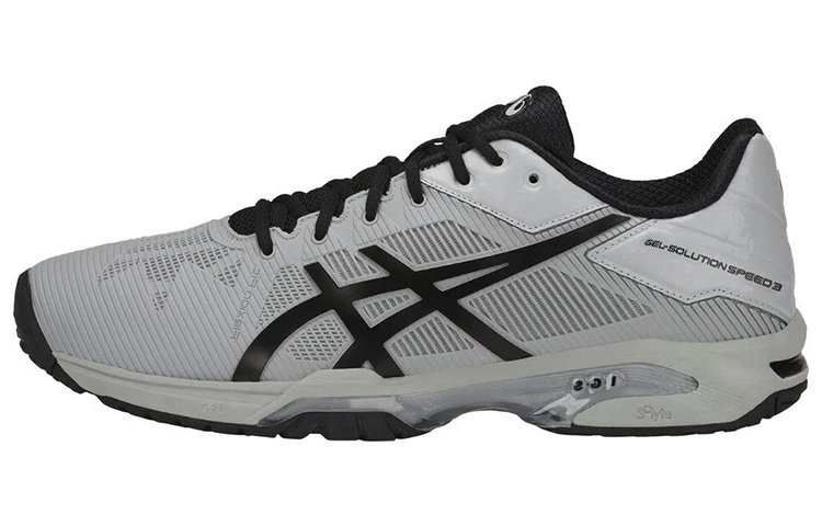 ASICS Gel Solution Speed 3 Abrasion Resistant Low top Running Shoes Men's Gray
