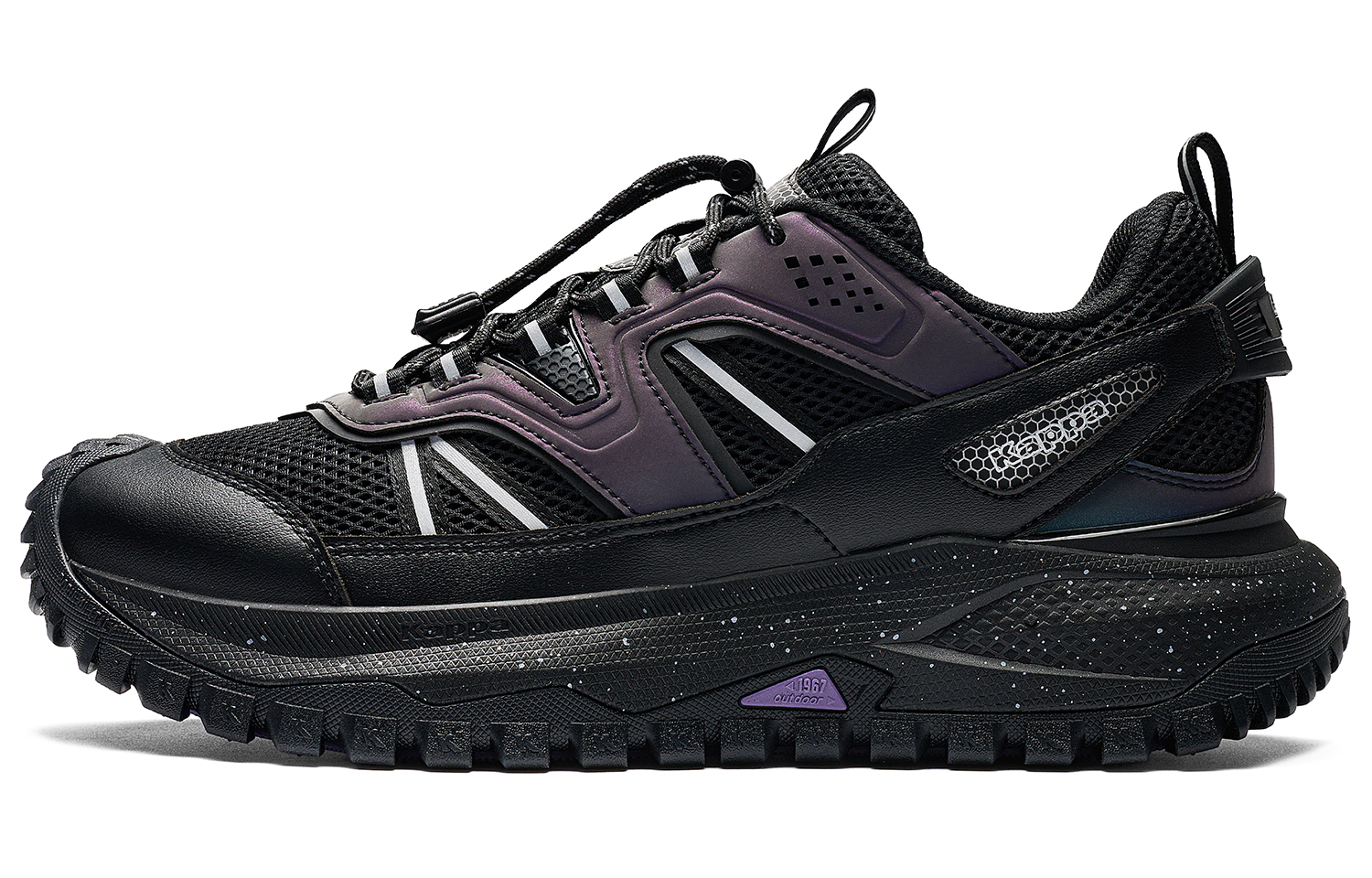 Kappa Slip Resistant Abrasion Resistant Low top Running Shoes Unisex Black