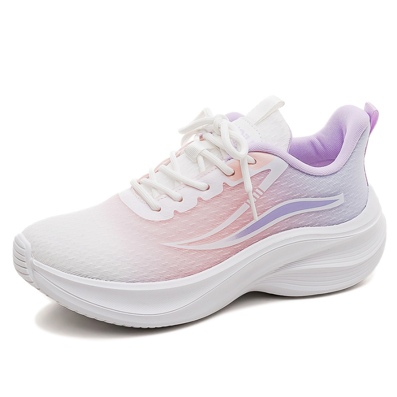 HUANQIU Cushioning Breathable Support Cushioning Breathable Support Low top Casual Running Shoes Women’s White Purple