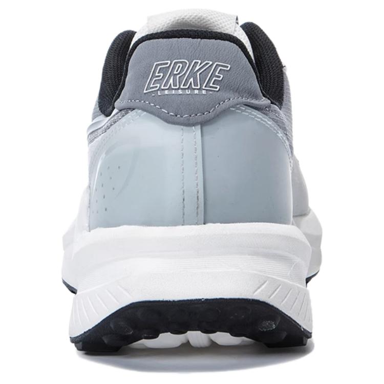 Erke Abrasion Resistant Slip Resistant Low top Running Shoes Men’s White Gray