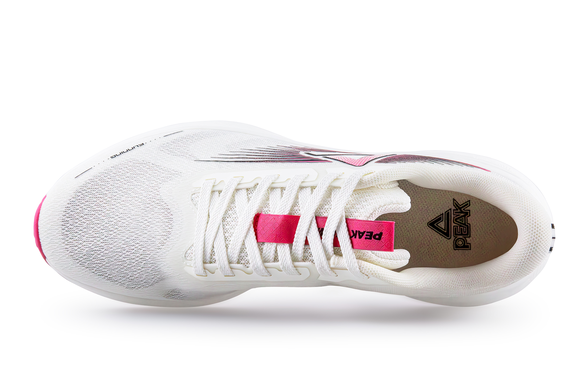 PEAK Low Top Running Shoes Unisex White Rose Red