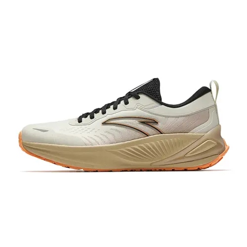 Anta Slip Resistant Abrasion Resistant Low top Casual Running Shoes Men's Beige