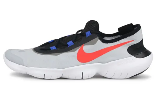 Nike Free RN 5.0 barefoot feel, woven non-slip, wear-resistant, breathable and lightweight, low-top casual running shoes, men's gray red