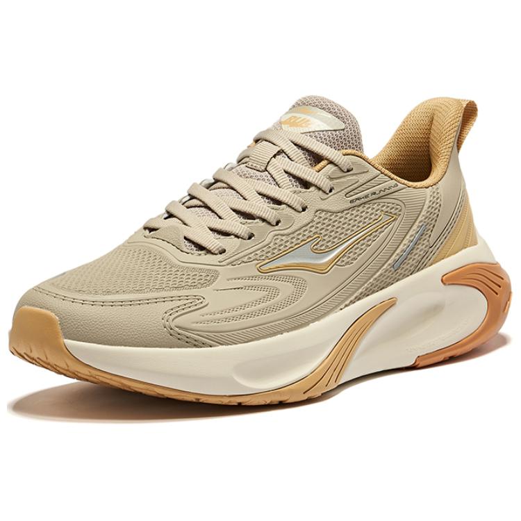 Erke Cushioning Abrasion Resistant Breathable Low top Running Shoes Men’s Light Linen Neutral Beige Camel
