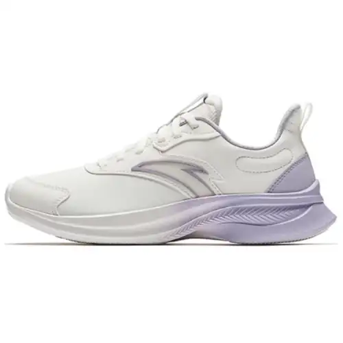 Anta Slip Resistant, Abrasion Resistant, Rebound Low top Casual Running Shoes Women's White Purple
