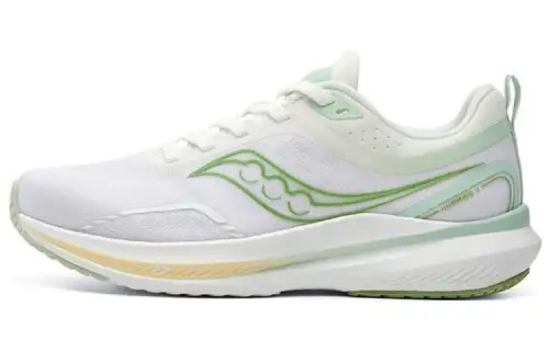 Saucony Humming Hummingbird 3 Lightweight Cushioning, Wear Resistant Low top Running Shoes Women's White Green