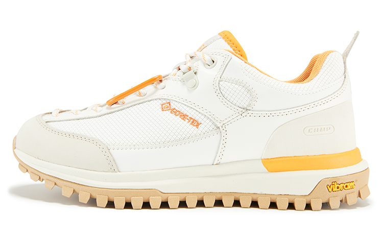 KOLON SPORT CAMPING Camp Leather Lace Up Slip Resistant Abrasion Resistant Low top Outdoor Shoes Unisex White Orange