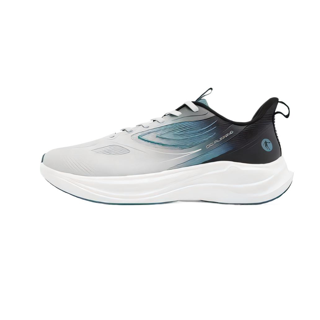 QIAODAN Cushioning Slip Resistant Coverage Low top Casual Running Shoes Men’s Light Gray