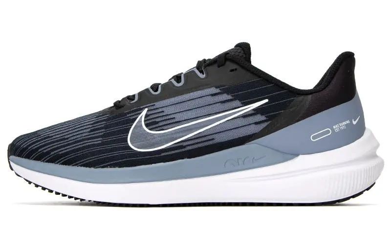 Nike Winflo 9 Comfortable Low top Casual Training Running Shoes Men's Black Gray