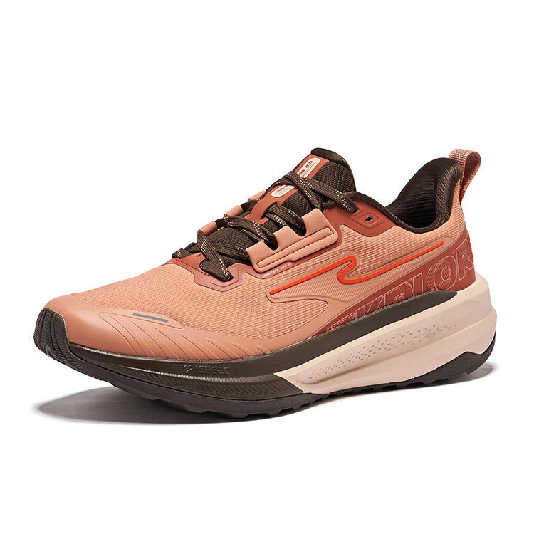 Erke Wild 2.0 Cushioning Slip Resistant Waterproof Lightweight Low top Running Shoes Men’s Coral Orange Dark Sandalwood