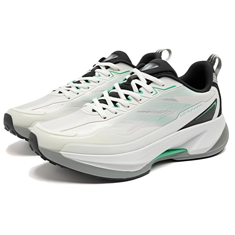 QIAODAN Slip Resistant And Breathable Low top Casual Running Shoes Men’s White