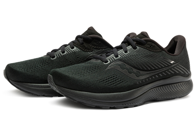 Saucony Guide 14 Textile, Synthetic Leather Cushioning Slip Resistant Support Low top Running Shoes Women’s Black