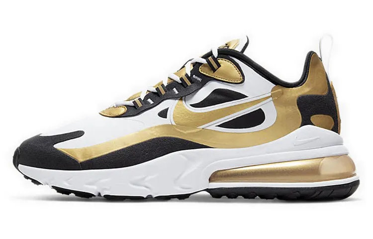 Nike Air Max 270 React White Metallic Gold