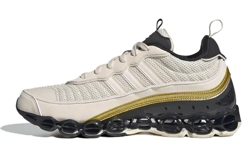 Adidas Originals Microbounce T1 Fabric Slip Resistant Breathable Low top Running Shoes Men's Ecru