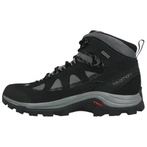 SALOMON Trekker Boots Textile, Synthetic Leather Cushioning Slip Resistant Abrasion Resistant High top Outdoor Shoes